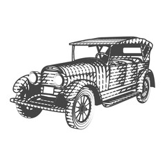 auto vintage engraved