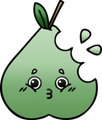 gradient shaded cartoon pear