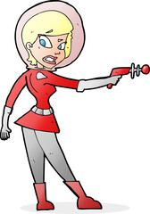 cartoon sci fi girl