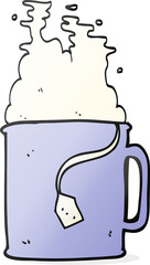 cartoon mug of tea
