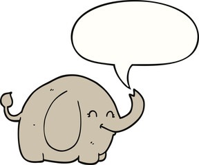 cartoon elephant and speech bubble