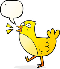 speech bubble cartoon bird