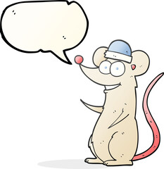 speech bubble cartoon happy mouse