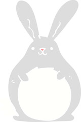 flat color style cartoon rabbit
