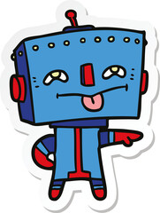 sticker of a cartoon robot