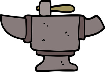cartoon doodle heavy old anvil