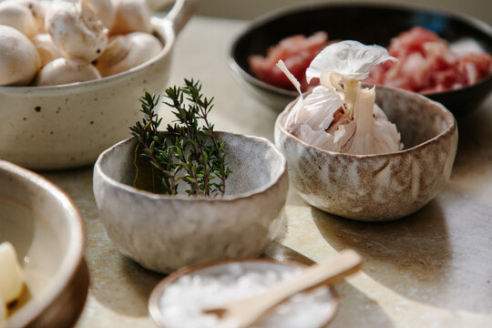 Ingredients for a beef stew