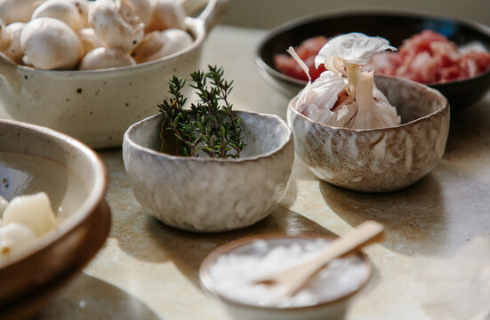 Ingredients for a beef stew