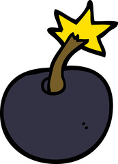 round cartoon doodle bomb
