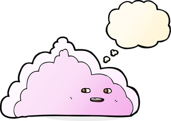 cartoon cloud with thought bubble