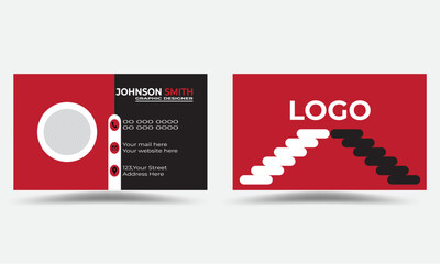 
Creative and modern Simple Color Two-Sided Layout stylish double sided business card design template elegant mockup design

