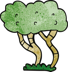 cartoon doodle tree