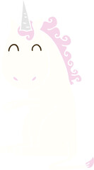 quirky hand drawn cartoon unicorn