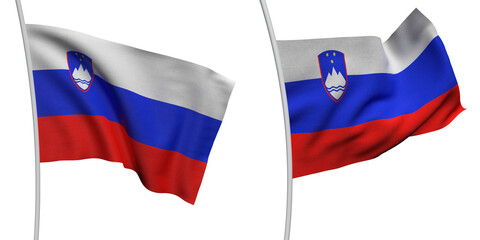 Slovenia Two Model ALPHA BACKROUND Flag