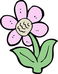 Obraz na płótnie Canvas cartoon flower