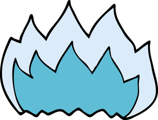 cartoon doodle gas flame