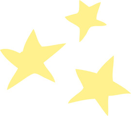cartoon doodle yellow stars