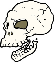 cartoon spooky skull