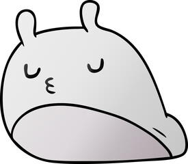 gradient cartoon kawaii fat cute slug