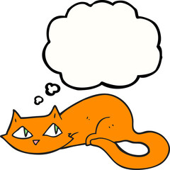 thought bubble cartoon cat