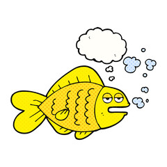 thought bubble cartoon funny fish