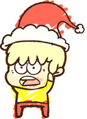 Christmas Man Chalk Drawing