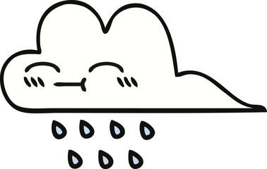 cute cartoon rain cloud