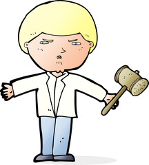 cartoon auctioneer