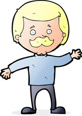 cartoon dad waving