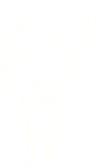 Christmas Man Chalk Drawing