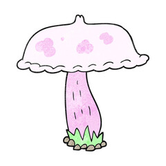 textured cartoon mushroom
