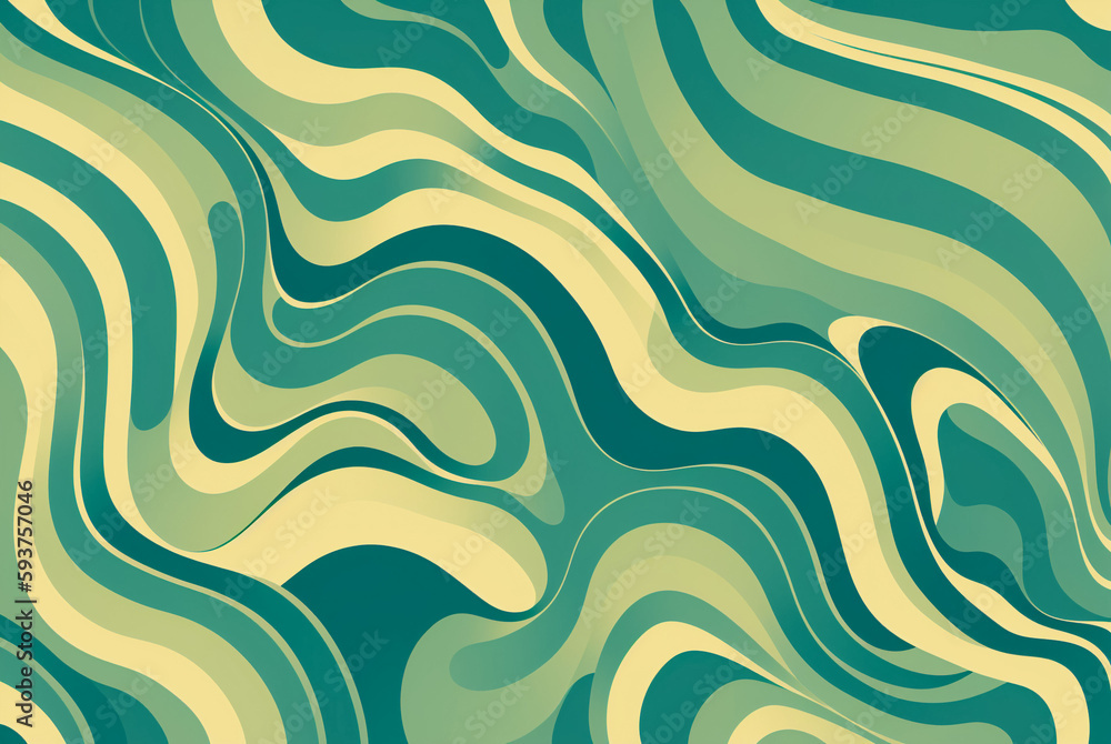 Poster abstract curved spiral background in green gradient color