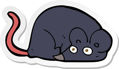 sticker of a cartoon white mouse