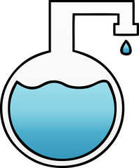 gradient shaded cartoon science experiment