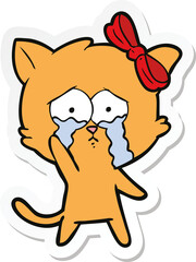 sticker of a cartoon cat