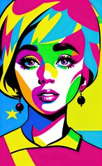 Pop Art Style Illustration Of Retro Woman