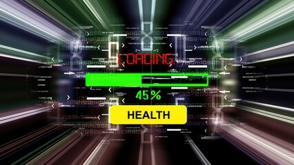 Health loading progress bar on the screen
