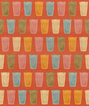 colorful glasses seamless pattern