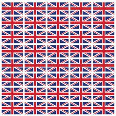 Union jack flag repeat background on a square artboard