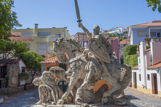 Afonso Henriques sculpture, first king of Portugal