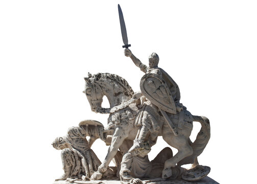 Afonso Henriques sculpture, first king of Portugal