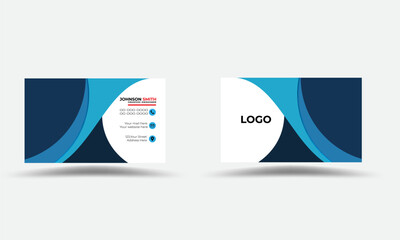creative modern  Vector  double sided Corporate Business presentation  Visiting card for business and personal  business card design