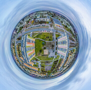 Miniplanet - View at Pabianice city from a drone	
