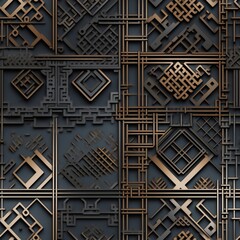 Seamless Industrial Metal Textures and Geometric Shapes