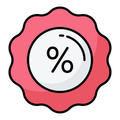 Big Sale Line Color Icon