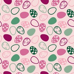 Easter retro eggs seamless spring pattern for kids clothes print and notebooks and wrapping paper and fabrics