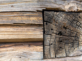 Aged wooden wall. Old wooden texture.