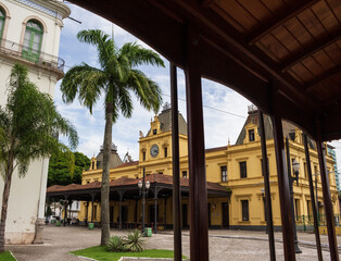 Estação do Valongo - SANTOS, SP, BRAZIL - APRIL 09, 2023: Historic Valongo Station built in 1867...