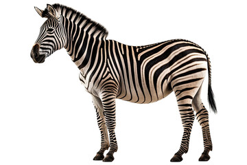 Fototapeta na wymiar Zebra isolated transparent background. Generative AI