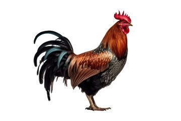 Fototapeta premium cock isolated transparent background. Generative AI